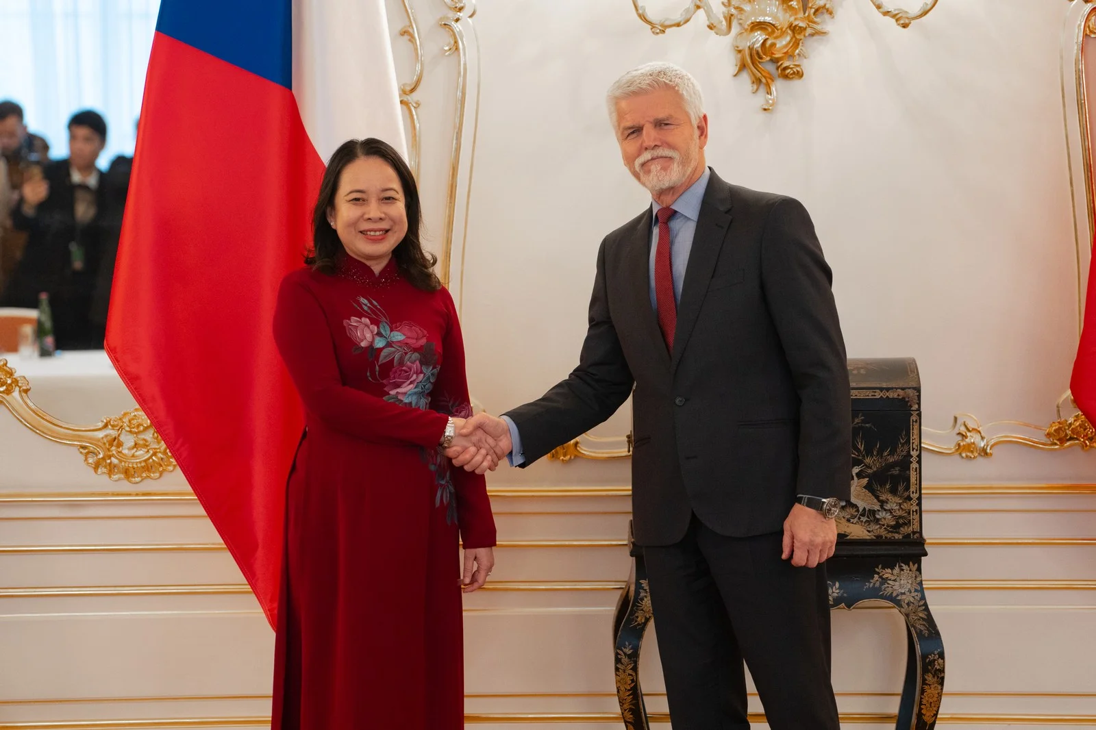 Na Pražském hradě se setkali prezident Petr Pavel a víceprezidentka Vietnamu Võ Thị Ánh Xuân