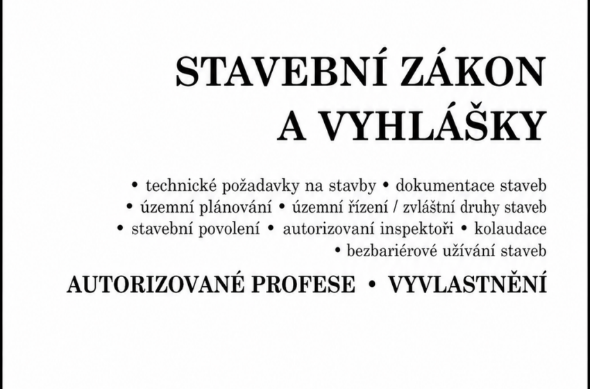  ÚZ č. 953 – Stavební zákon a vyhlášky
